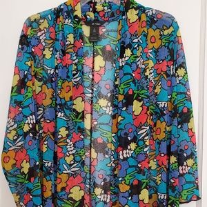 Ali Miles Floral Lightweight Cardigan  Sz XL
